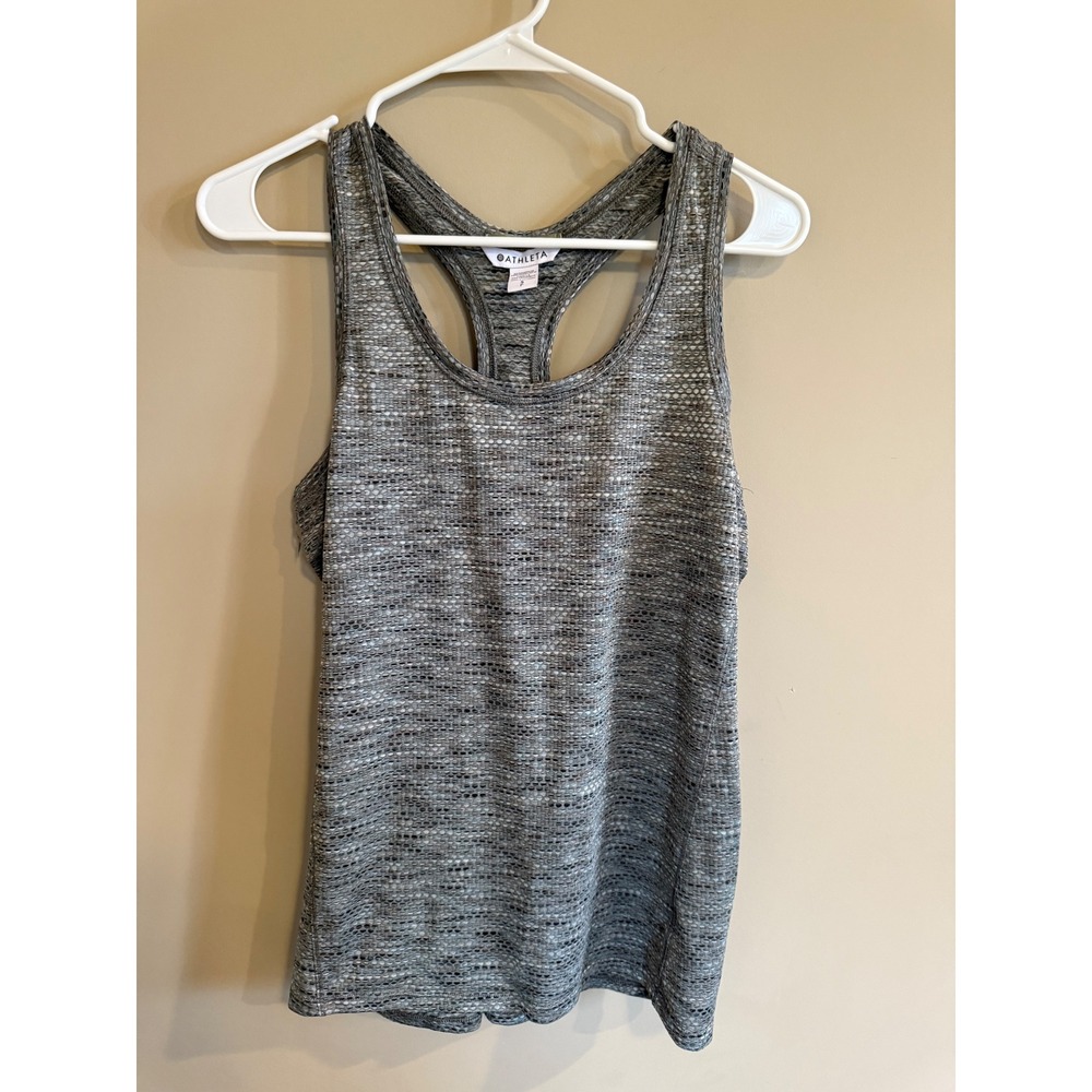 Athleta Women's Green Textured Racerback Tank Top Athletic Workout Size S